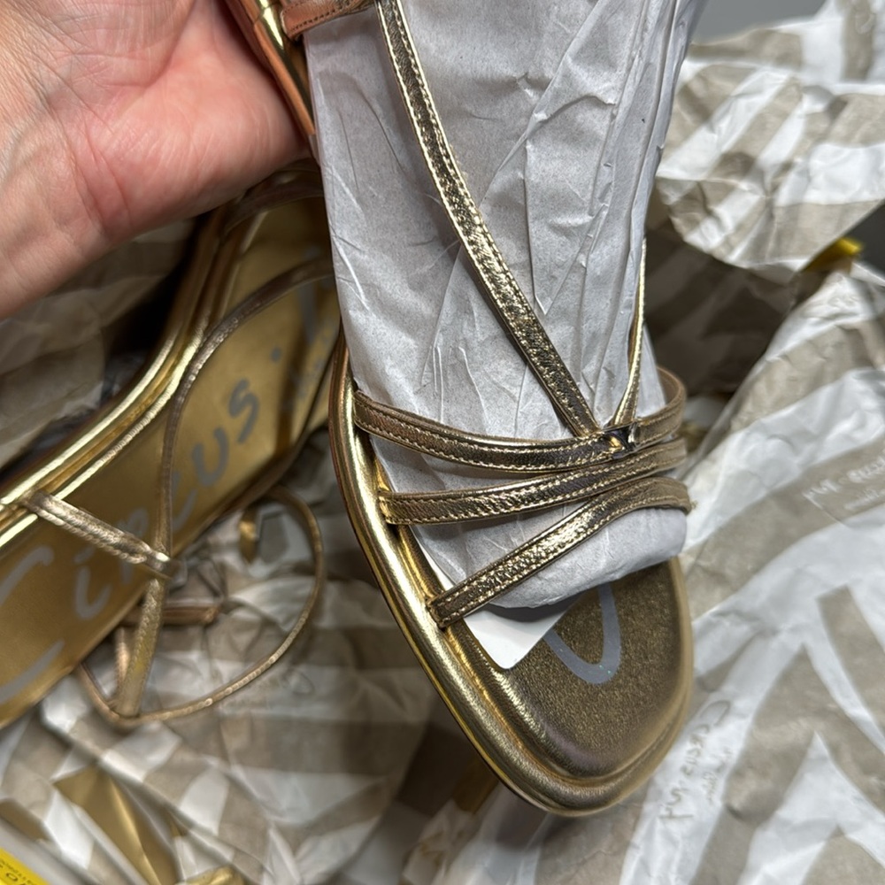 Circus NY by Sam Edelman Olana Women's Sandals Gold Leaf : 8.5 M - Picture 5 of 8